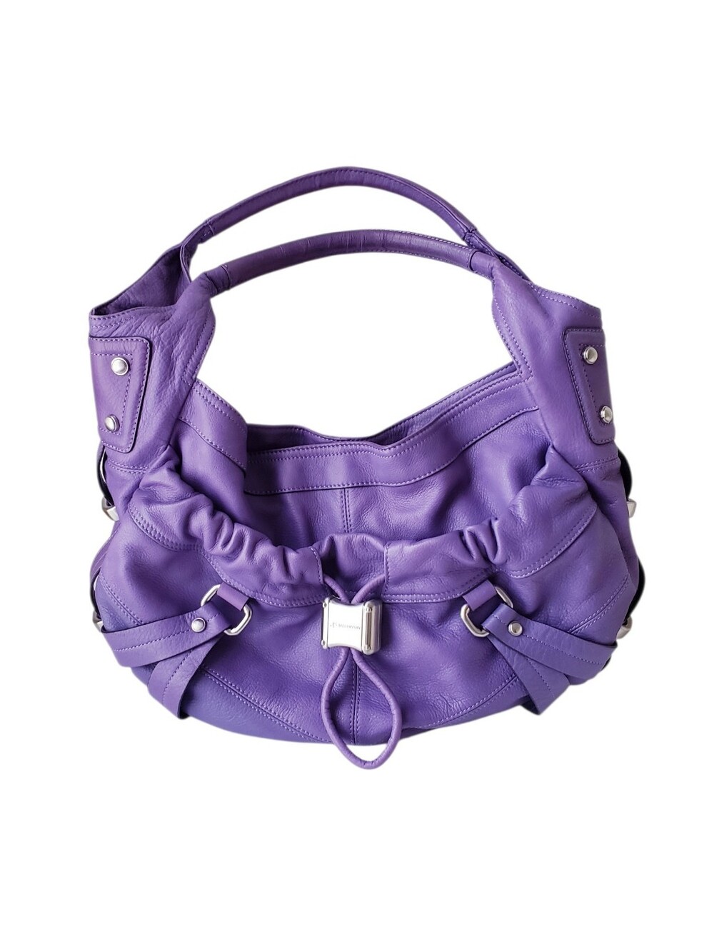 Vintage B. Makowski Purple Leather Handbag